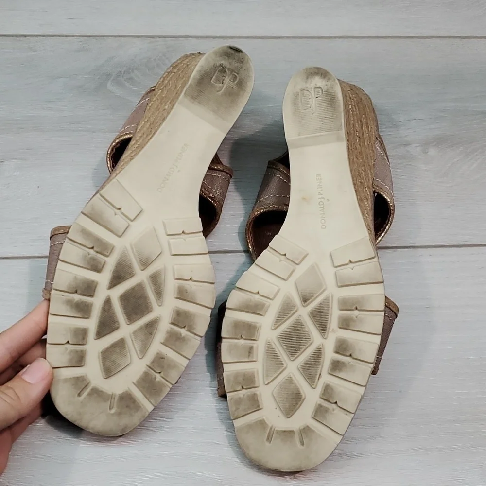 Donald j Pliner Womens Burgos Espadrille Wedge Sandals Shoes sz 9.5M